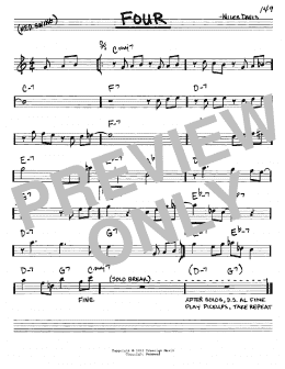 page one of Four (Real Book – Melody & Chords – Eb Instruments)