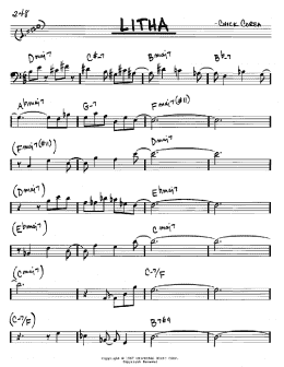 page one of Litha (Real Book – Melody & Chords – Bass Clef Instruments)