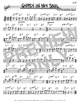 page one of Gypsy In My Soul (Real Book – Melody & Chords – Eb Instruments)
