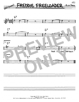 page one of Freddie Freeloader (Real Book – Melody & Chords – Eb Instruments)