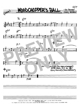 page one of Woodchopper's Ball (Real Book – Melody & Chords – Bb Instruments)