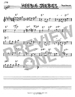 page one of Heebie Jeebies (Real Book – Melody & Chords – Eb Instruments)