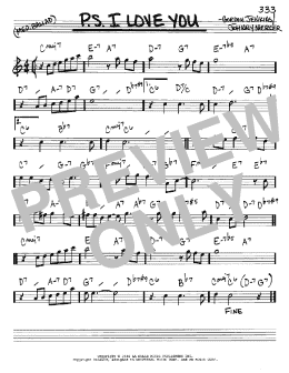 page one of P.S. I Love You (Real Book – Melody & Chords – Eb Instruments)