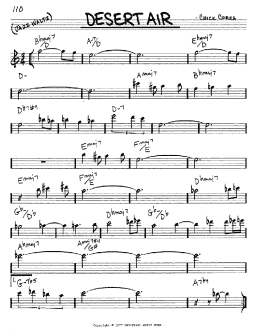 page one of Desert Air (Real Book – Melody & Chords – Eb Instruments)