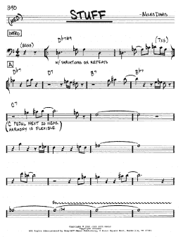 page one of Stuff (Real Book – Melody & Chords – Bass Clef Instruments)