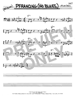 page one of Pfrancing (No Blues) (Real Book – Melody & Chords – Bass Clef Instruments)