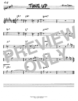 page one of Tune Up (Real Book – Melody & Chords – Eb Instruments)