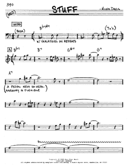 page one of Stuff (Real Book – Melody & Chords – Eb Instruments)