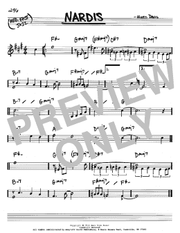 page one of Nardis (Real Book – Melody & Chords – Bb Instruments)