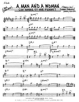 page one of A Man And A Woman (Un Homme Et Une Femme) (Real Book – Melody & Chords – Eb Instruments)
