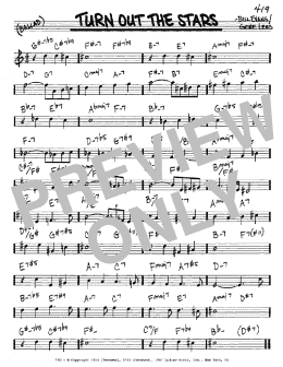 page one of Turn Out The Stars (Real Book – Melody & Chords – Eb Instruments)