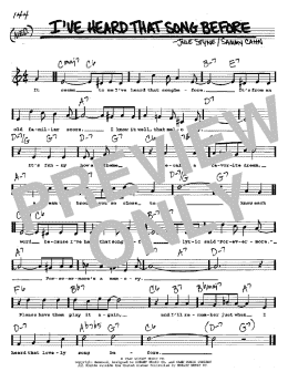 page one of I've Heard That Song Before (Real Book – Melody, Lyrics & Chords)