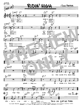 page one of Ridin' High (Real Book – Melody, Lyrics & Chords)