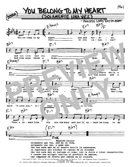page one of You Belong To My Heart (Solamente Una Vez) (Real Book – Melody, Lyrics & Chords)