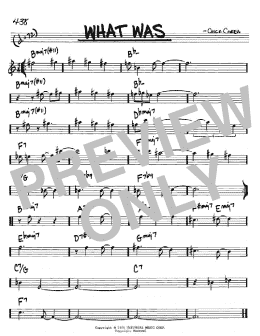 page one of What Was (Real Book – Melody & Chords – Bb Instruments)