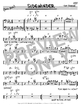 page one of Sidewinder (Real Book – Melody & Chords – Bass Clef Instruments)