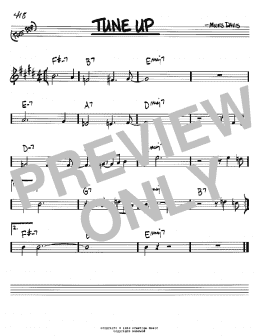 page one of Tune Up (Real Book – Melody & Chords – Bb Instruments)