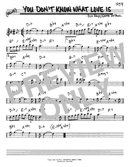 page one of You Don't Know What Love Is (Real Book – Melody & Chords – Eb Instruments)