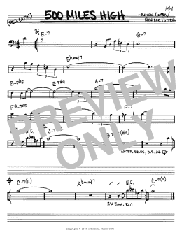 page one of 500 Miles High (Real Book – Melody & Chords – Bass Clef Instruments)
