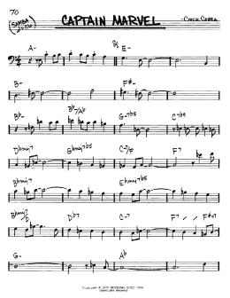 page one of Captain Marvel (Real Book – Melody & Chords – Bass Clef Instruments)