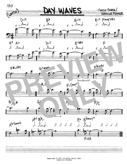 page one of Day Waves (Real Book – Melody & Chords – Bass Clef Instruments)