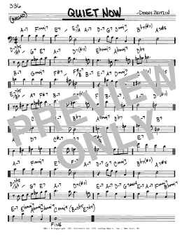 page one of Quiet Now (Real Book – Melody & Chords – Bass Clef Instruments)