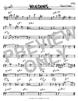 page one of Windows (Real Book – Melody & Chords – Bass Clef Instruments)