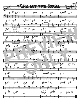 page one of Turn Out The Stars (Real Book – Melody & Chords – Bass Clef Instruments)