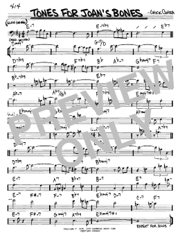 page one of Tones For Joan's Bones (Real Book – Melody & Chords – Bass Clef Instruments)