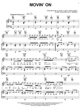 page one of Movin' On (Piano, Vocal & Guitar Chords (Right-Hand Melody))