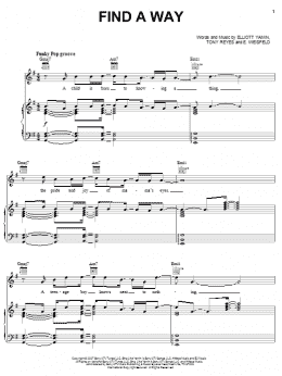 page one of Find A Way (Piano, Vocal & Guitar Chords (Right-Hand Melody))
