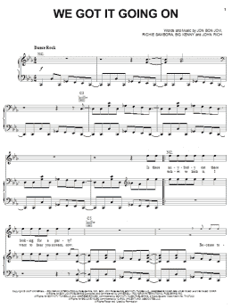 page one of We Got It Going On (Piano, Vocal & Guitar Chords (Right-Hand Melody))