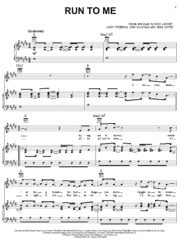page one of Run To Me (Piano, Vocal & Guitar Chords (Right-Hand Melody))