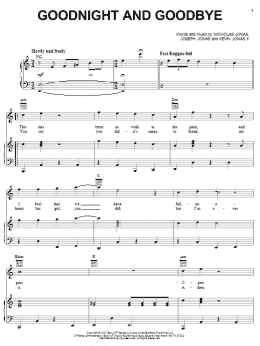 page one of Goodnight And Goodbye (Piano, Vocal & Guitar Chords (Right-Hand Melody))