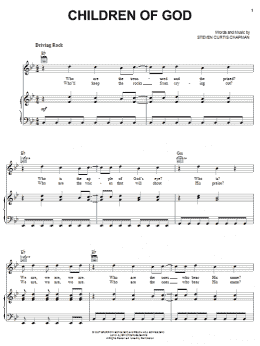 page one of Children Of God (Piano, Vocal & Guitar Chords (Right-Hand Melody))