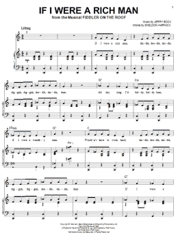 page one of If I Were A Rich Man (Piano & Vocal)
