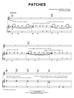 page one of Patches (Piano, Vocal & Guitar Chords (Right-Hand Melody))
