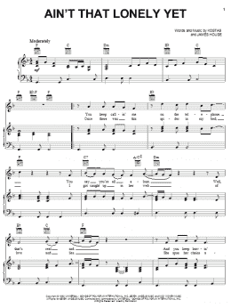page one of Ain't That Lonely Yet (Piano, Vocal & Guitar Chords (Right-Hand Melody))