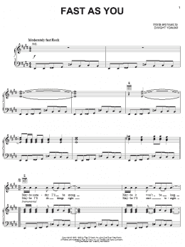 page one of Fast As You (Piano, Vocal & Guitar Chords (Right-Hand Melody))