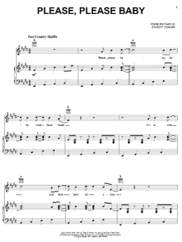 page one of Please, Please Baby (Piano, Vocal & Guitar Chords (Right-Hand Melody))