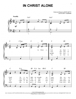 page one of In Christ Alone (Easy Piano)