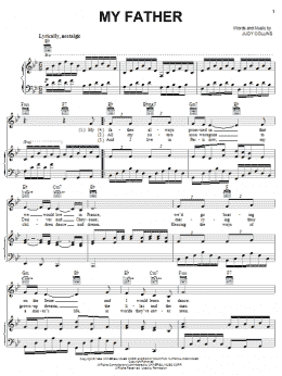 page one of My Father (Piano, Vocal & Guitar Chords (Right-Hand Melody))