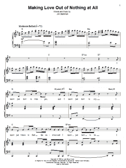 page one of Making Love Out Of Nothing At All (Piano & Vocal)
