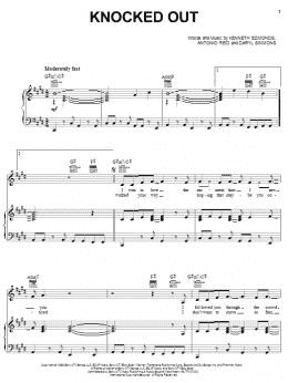 page one of Knocked Out (Piano, Vocal & Guitar Chords (Right-Hand Melody))