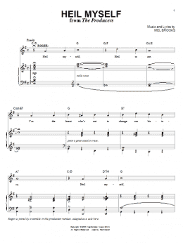 page one of Heil Myself (Piano & Vocal)