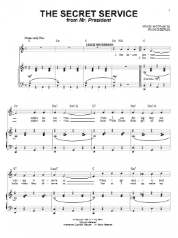 page one of The Secret Service (Piano & Vocal)