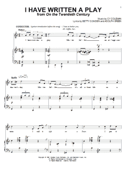 page one of I Have Written A Play (Piano & Vocal)