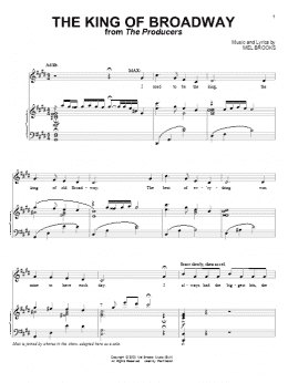 page one of The King Of Broadway (Piano & Vocal)