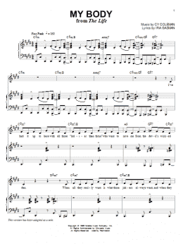 page one of My Body (Piano & Vocal)