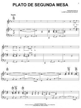 page one of Plato De Segunda Mesa (Piano, Vocal & Guitar Chords (Right-Hand Melody))